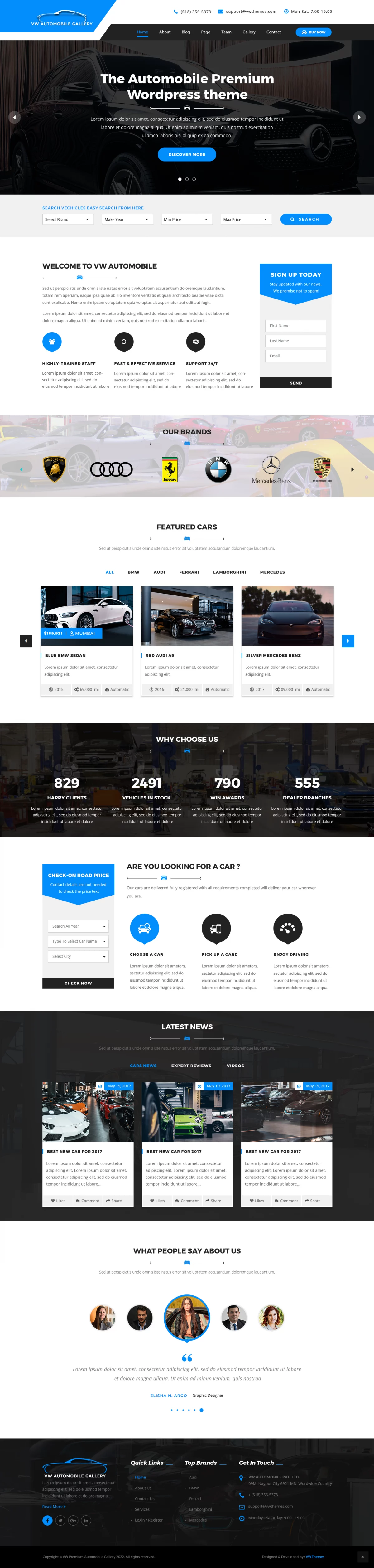 Premium Automobile Gallery WordPress Theme