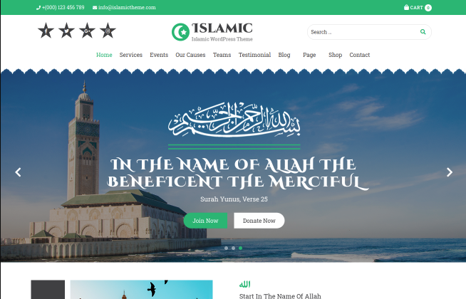Islamic Center WordPress Theme