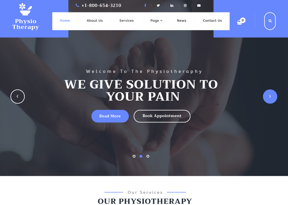 Free Physiotherapy WordPress Theme
