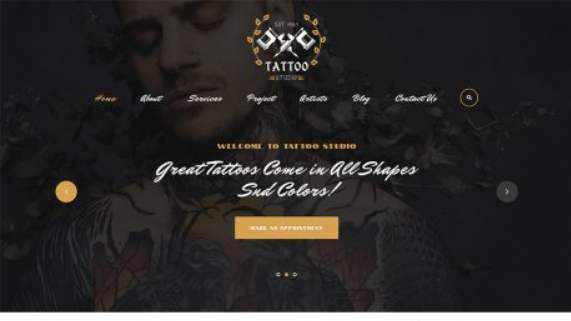 Tattoo Shop WordPress theme