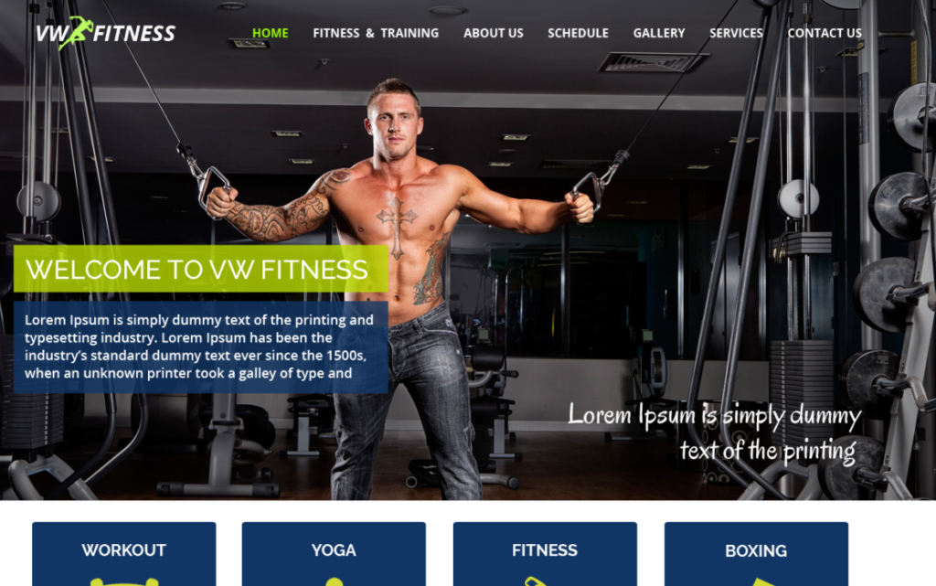 Premium Fitness WordPress Theme