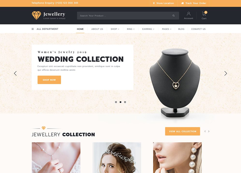 free jewelry WordPress theme