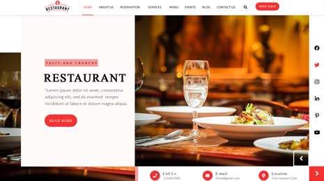 Diner Restaurant WordPress Theme