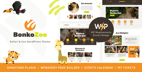 Bonko - Safari and Zoo WordPress Theme
