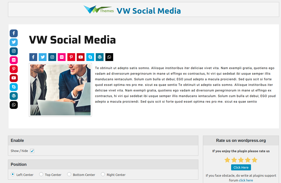 VW Social Media Plugin