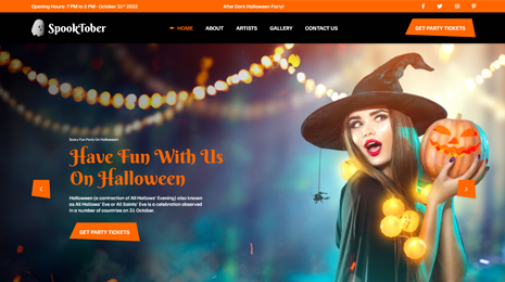 Halloween Party WordPress Theme