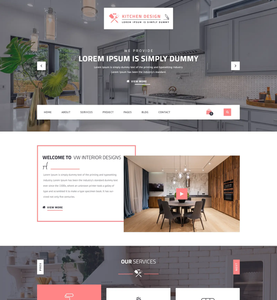 kitchen real estate WordPress theme