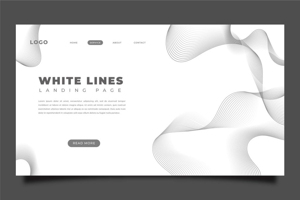 Large white space web design trend