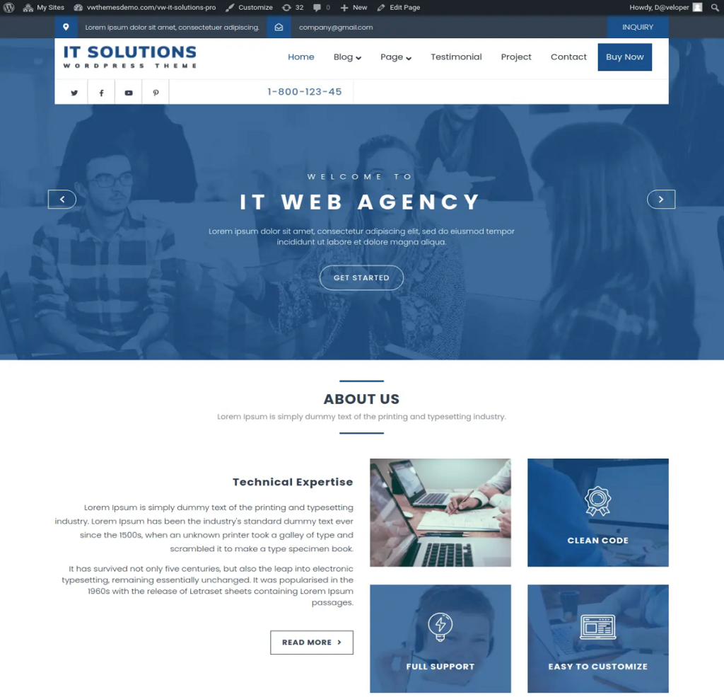 web agency WordPress theme