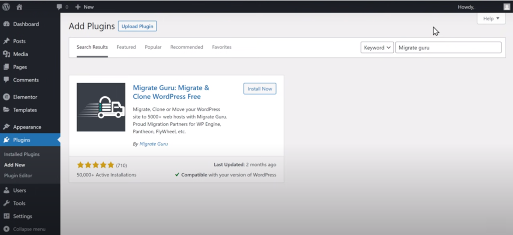install migrate guru plugin