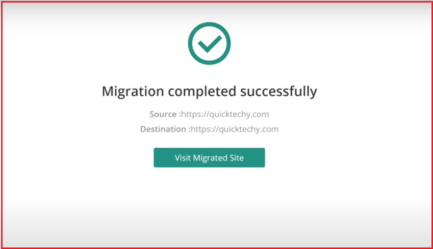 Migration completiton