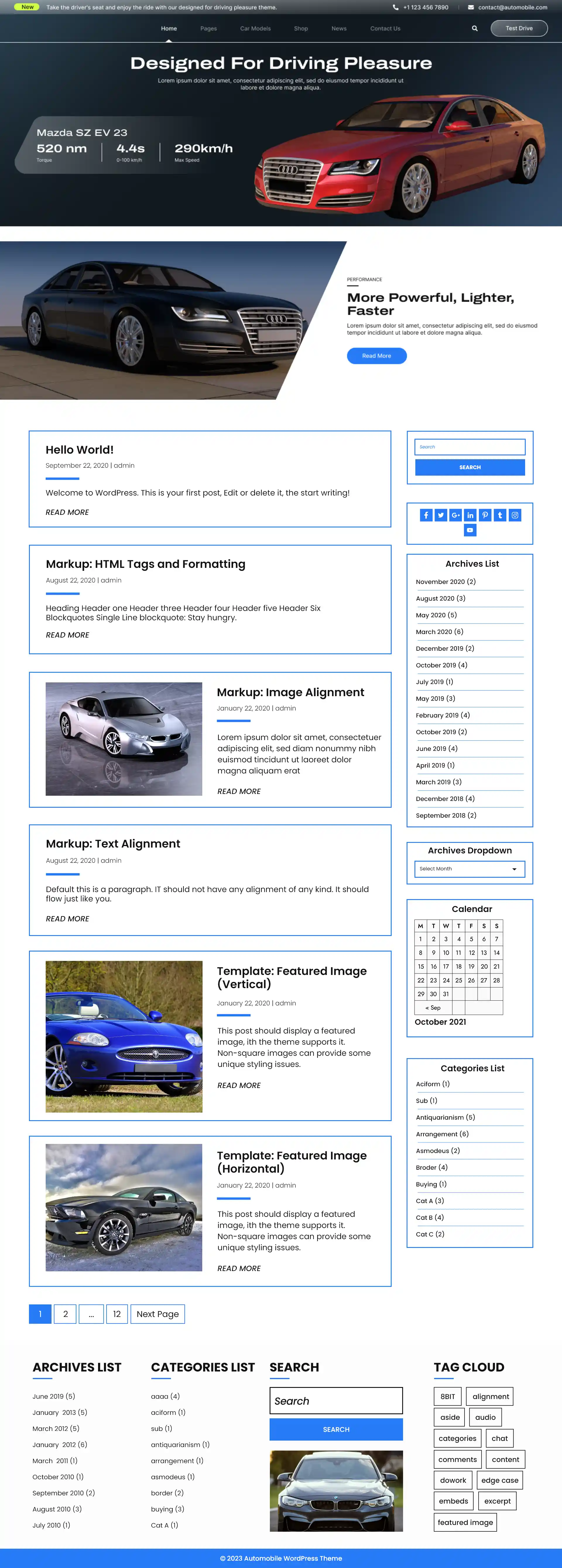 Free Car Dealer WordPress Theme