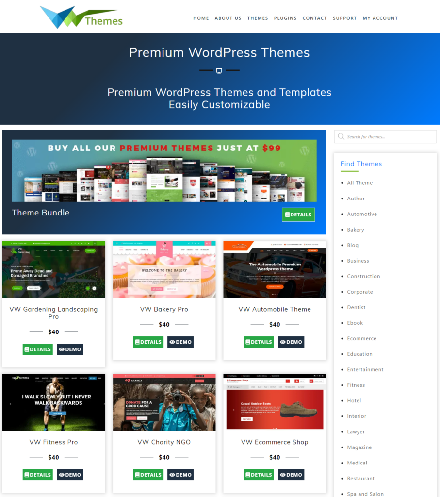 Premium WordPress Themes vy VW Themes