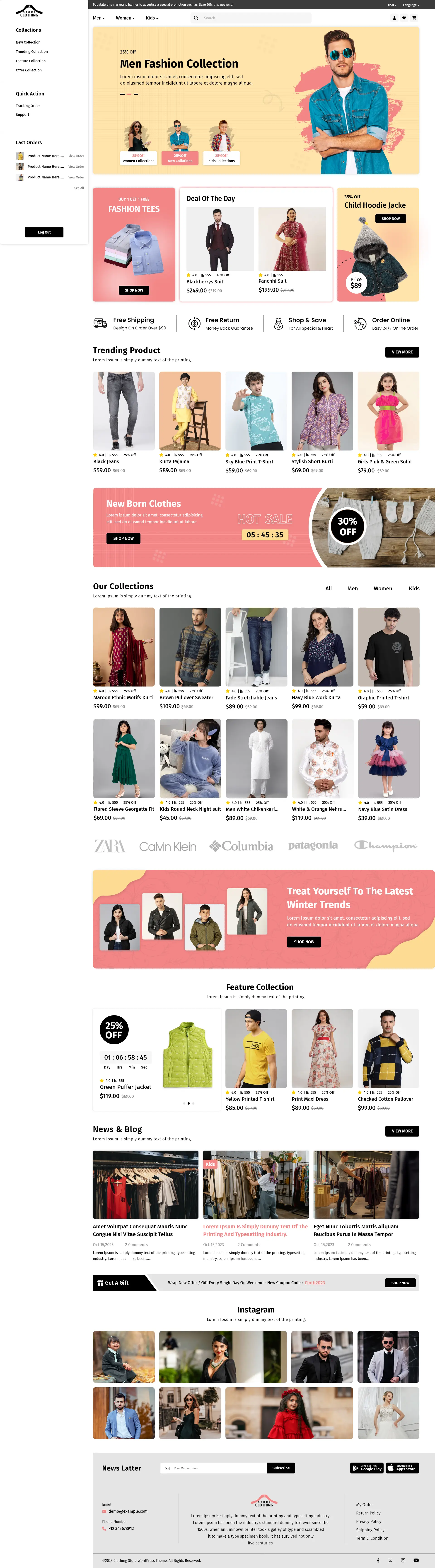 Clothing Store WordPress Theme