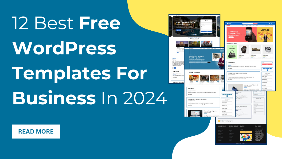 12 Best Free WordPress Templates For Business In 2024